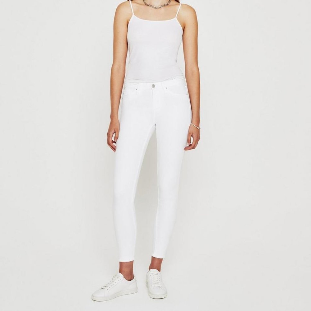 AG Legging Ankle Jean White NWT Size 25